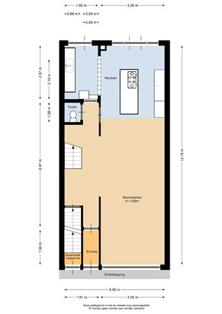 Floorplan - Mathenesserweg 93A, 3027 HK Rotterdam